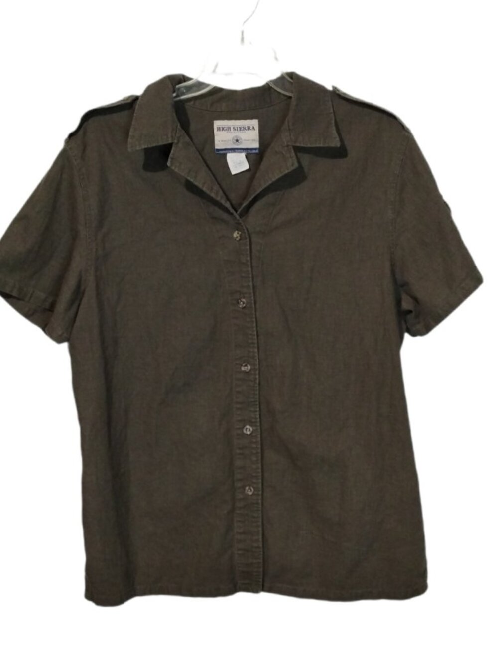HIGH SIERRA, 1X, Women's Short Sleeve Button Down Shirt